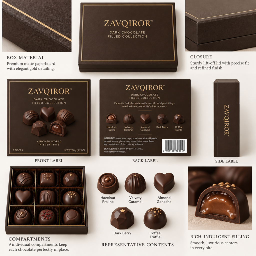 ZAVQIROR™ Dark Chocolate Filled Collection image 6
