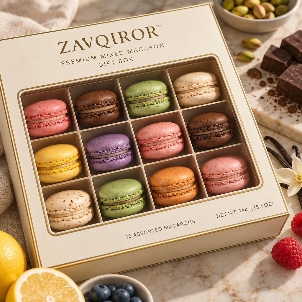 ZAVQIROR™ Premium Mixed Macaron Gift Box image 3