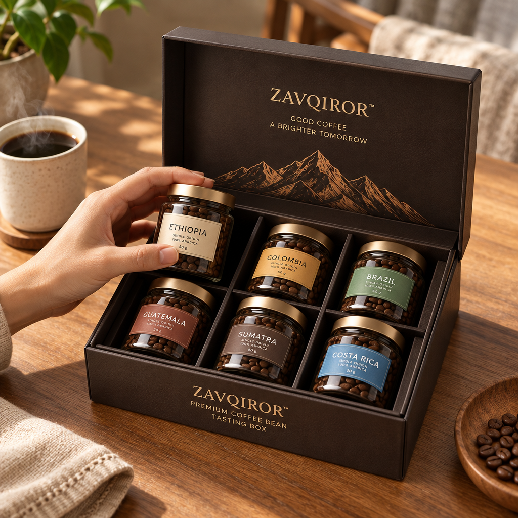 ZAVQIROR™ Premium Coffee Bean Tasting Box image 4