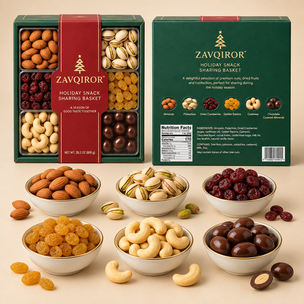 ZAVQIROR™ Holiday Snack Sharing Basket primary image